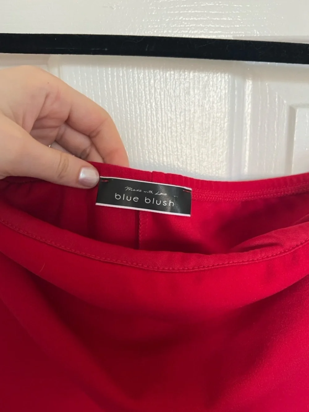 Strapless Red Ruffle Mini Dress - Picture 3 of 3